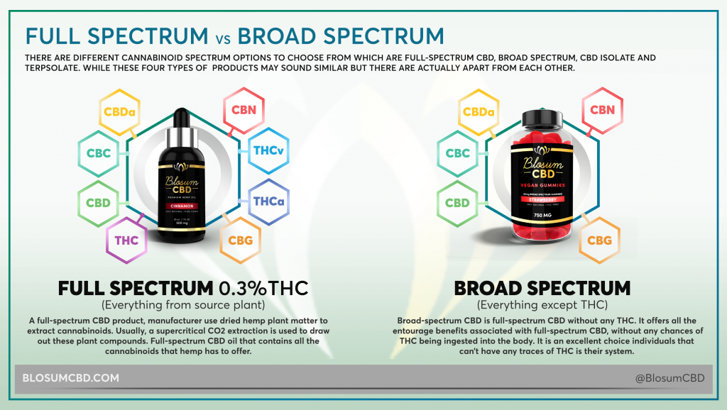 full spectrum vs broad spectrum cbd